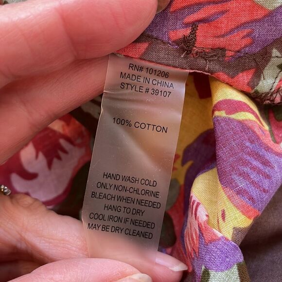 Soft Surroundings brown floral cotton tunic - Picture 9 of 9